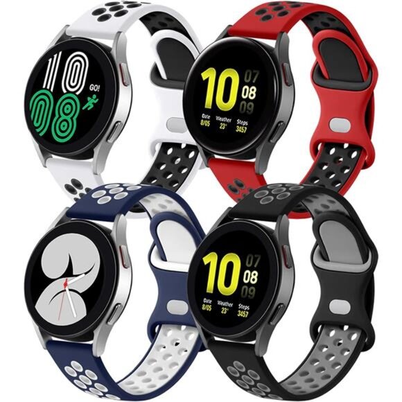 4 Pack Bands Compatible with Galaxy Watch 7 6 5 4 Band 40mm 44mm/Galaxy Watch - Picture 1 of 7